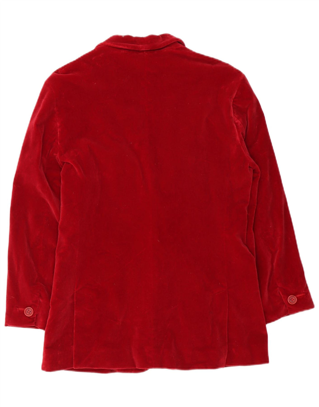 Max Mara Womens Weekend 2 Button Velvet Blazer Jacket UK 14 Medium Red