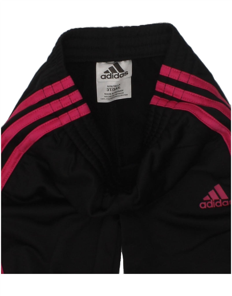 ADIDAS Girls Tracksuit Trousers Joggers 2-3 Years Black Polyester | Vintage Adidas | Thrift | Second-Hand Adidas | Used Clothing | Messina Hembry 