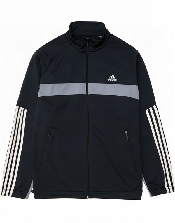 Adidas Mens Graphic Tracksuit Top Jacket UK 48/50 XL Navy Blue Colourblock