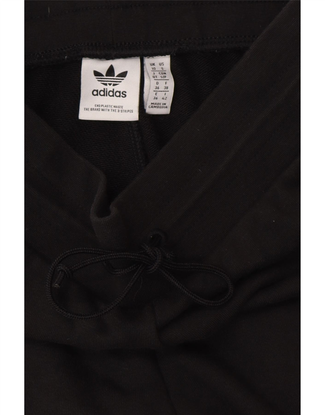 ADIDAS Womens Tracksuit Trousers Joggers UK 10 Small  Black Cotton