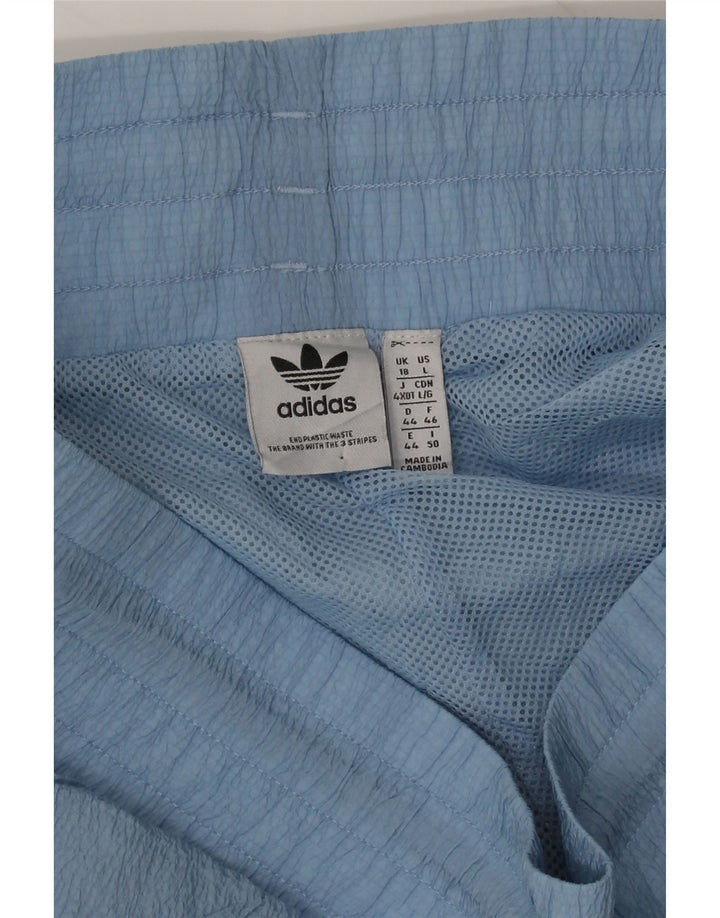 ADIDAS Womens Sport Shorts UK 18 XL Blue Polyamide Vintage Adidas and Second-Hand Adidas from Messina Hembry 