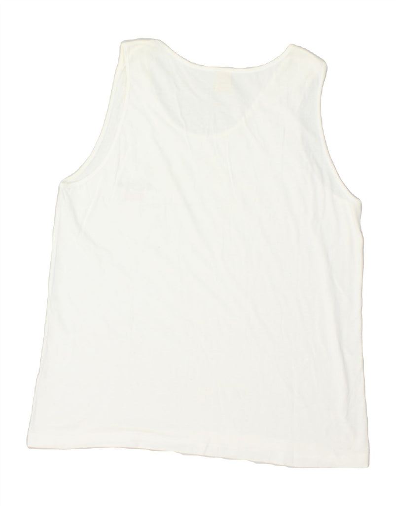 CARRERA Boys Vest Top 13-14 Years Large White Cotton | Vintage Carrera | Thrift | Second-Hand Carrera | Used Clothing | Messina Hembry 