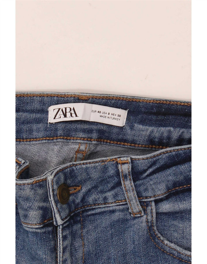 Zara Womens Graphic Skinny Jeans EU 40 Medium W30 L28 Blue