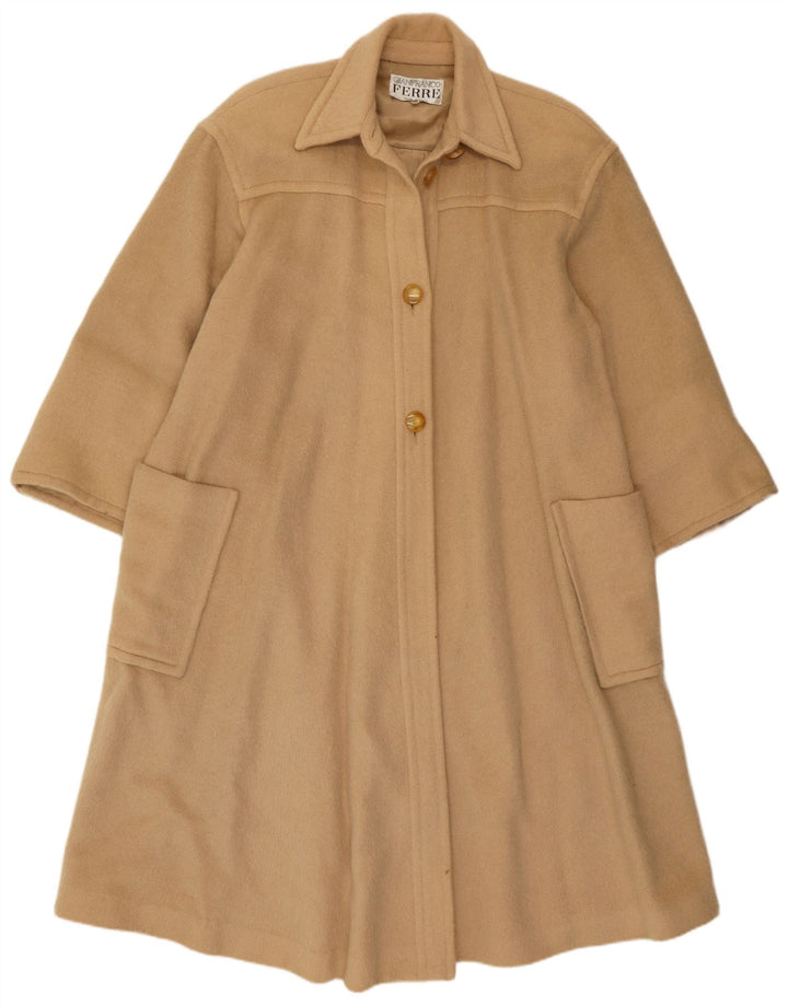 Gianfranco Ferre Womens Oversized Overcoat IT 40 Small Beige