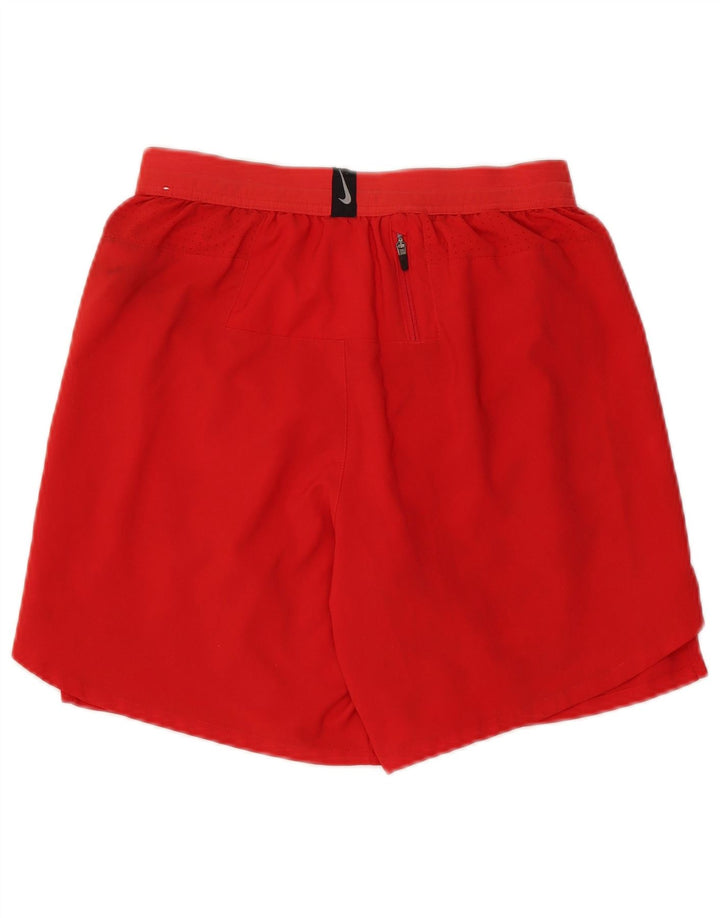 Nike Womens Dri Fit Sport Shorts UK 8 Small  Red Polyester