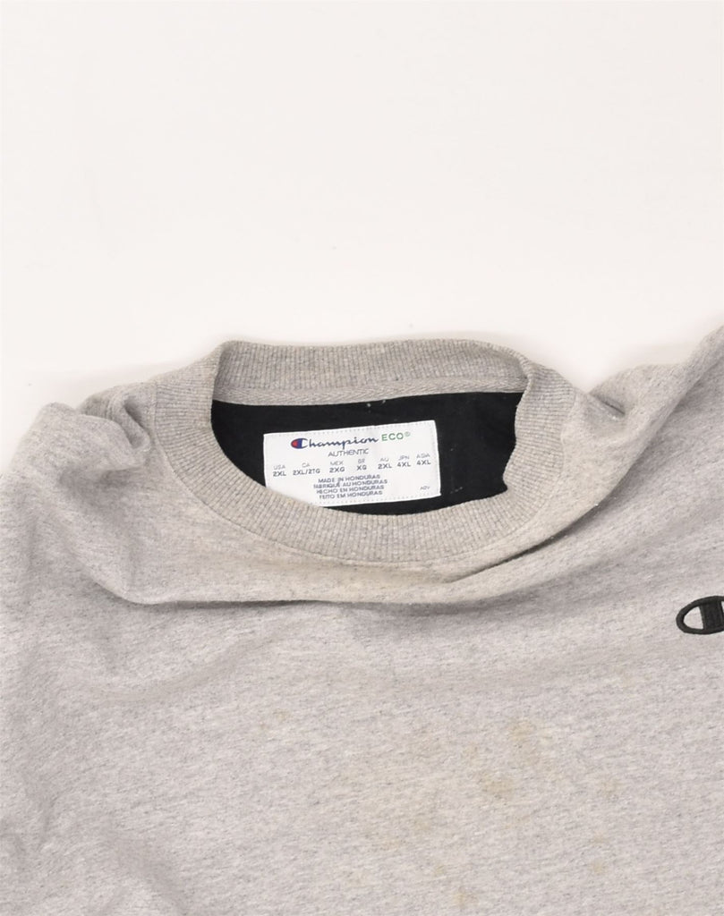 CHAMPION Mens Sweatshirt Jumper 2XL Grey Cotton | Vintage Champion | Thrift | Second-Hand Champion | Used Clothing | Messina Hembry 