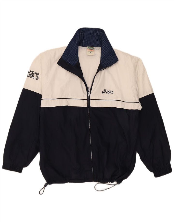 Asics Mens Graphic Tracksuit Top Jacket XS White Colourblock Polyester