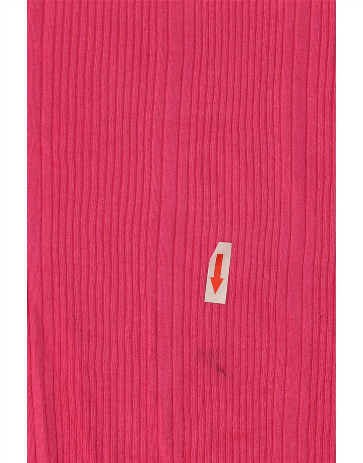 Marks & Spencer Womens Crew Neck Jumper Sweater UK 12 Medium Pink Viscose
