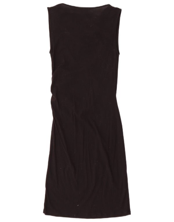 Cos Womens Sleeveless Sheath Dress UK 6 XS Black Cotton