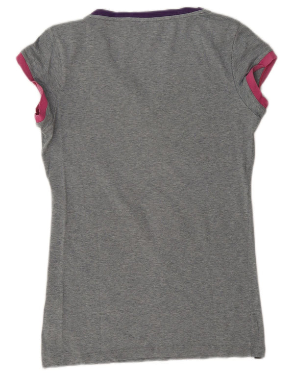 Nike Womens T-Shirt Top UK 12/14 Medium Grey Flecked