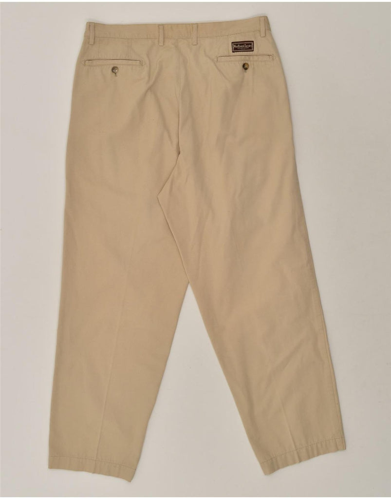 MARLBORO CLASSICS Mens Pegged Chino Trousers W36 L30 Beige Cotton | Vintage Marlboro Classics | Thrift | Second-Hand Marlboro Classics | Used Clothing | Messina Hembry 