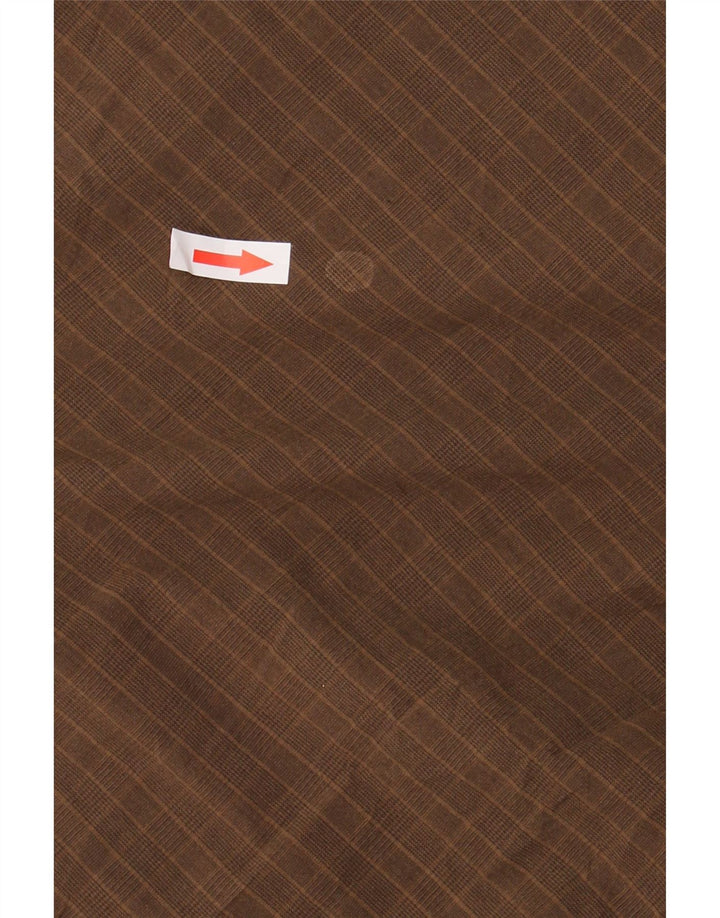 Dockers Mens Shirt Large Brown Check Cotton