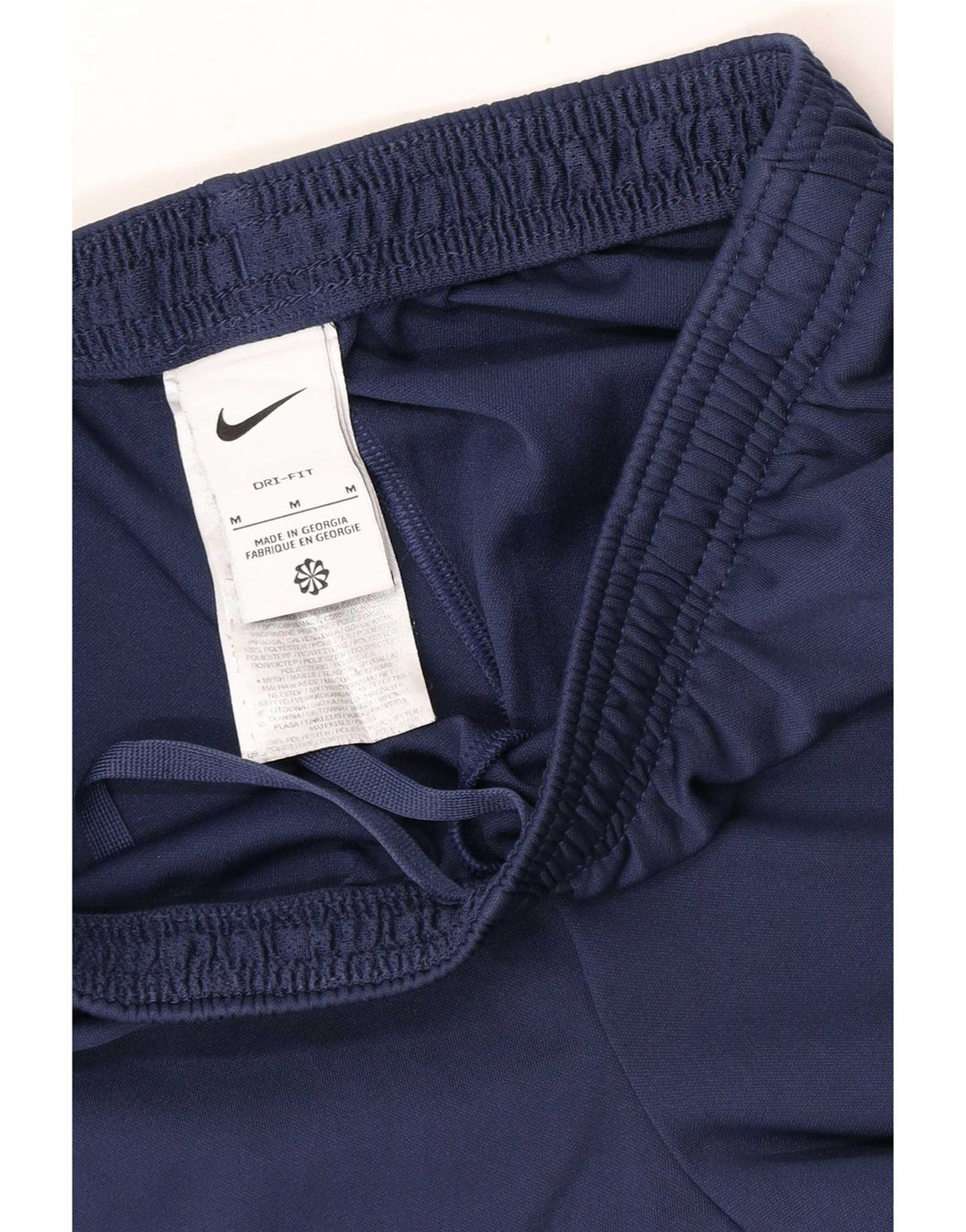 Nike Mens Dri Fit Tracksuit Trousers Medium Navy Blue Colourblock Polyester
