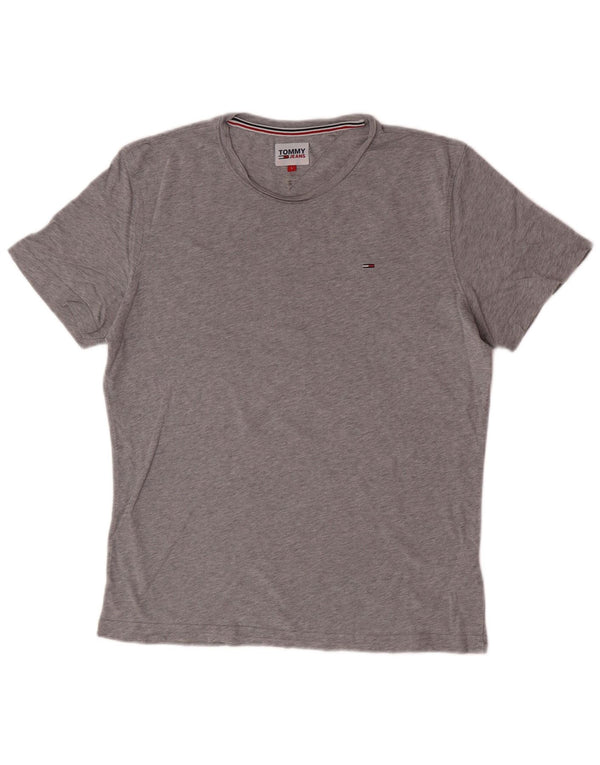 Tommy Hilfiger Mens T-Shirt Top Large Grey Cotton