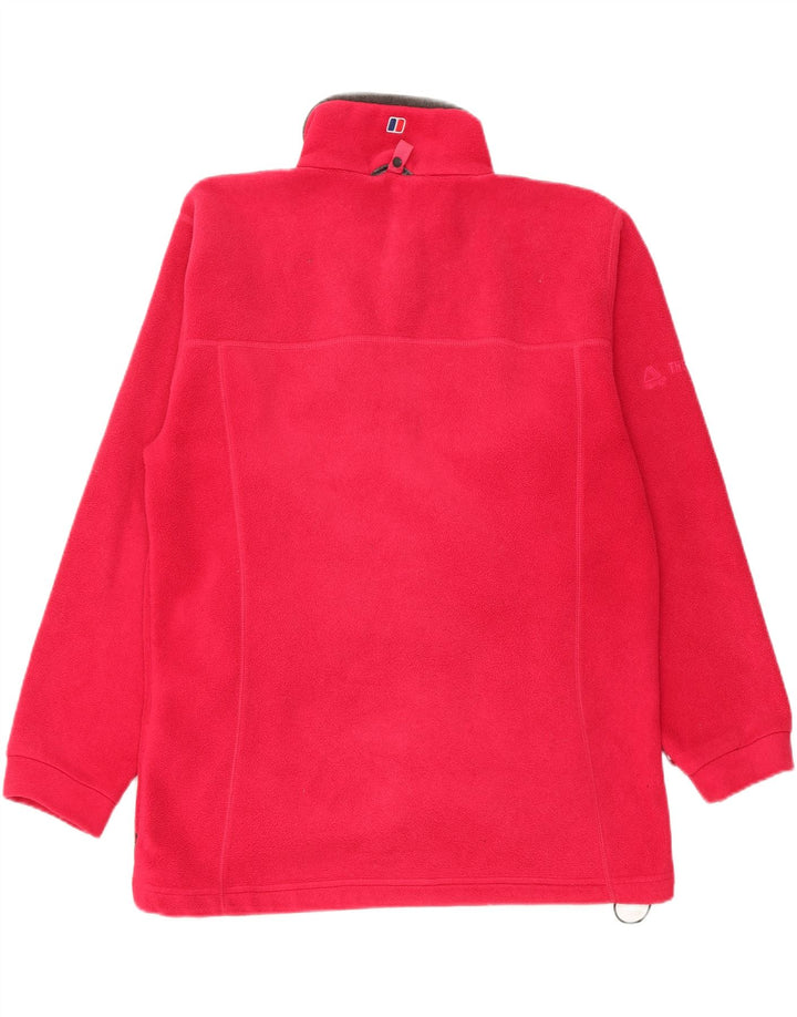 BERGHAUS Womens Polartec Oversized Fleece Jacket UK 14 Large Pink
