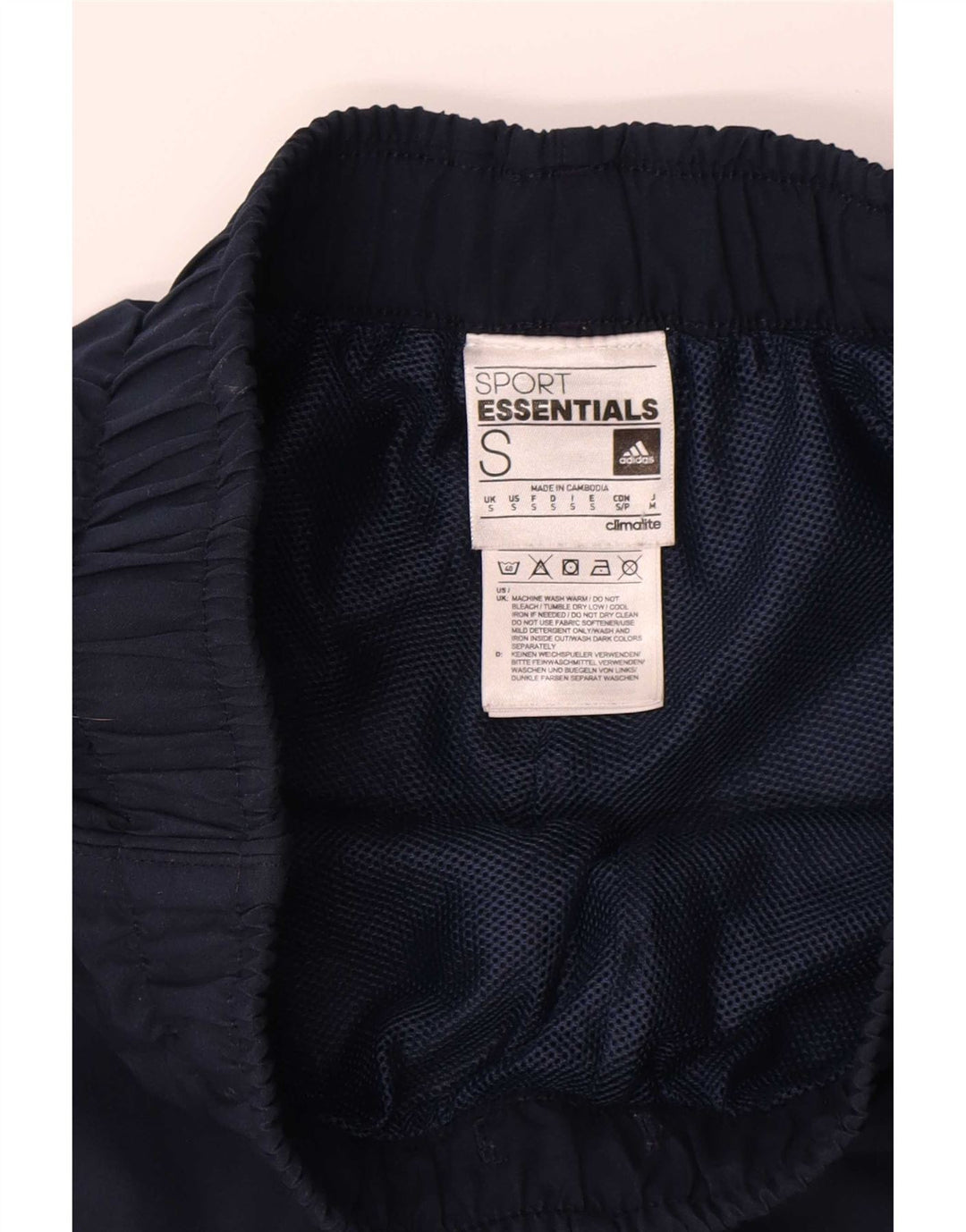 Adidas Mens Climalite Sport Shorts Small Navy Blue Polyester