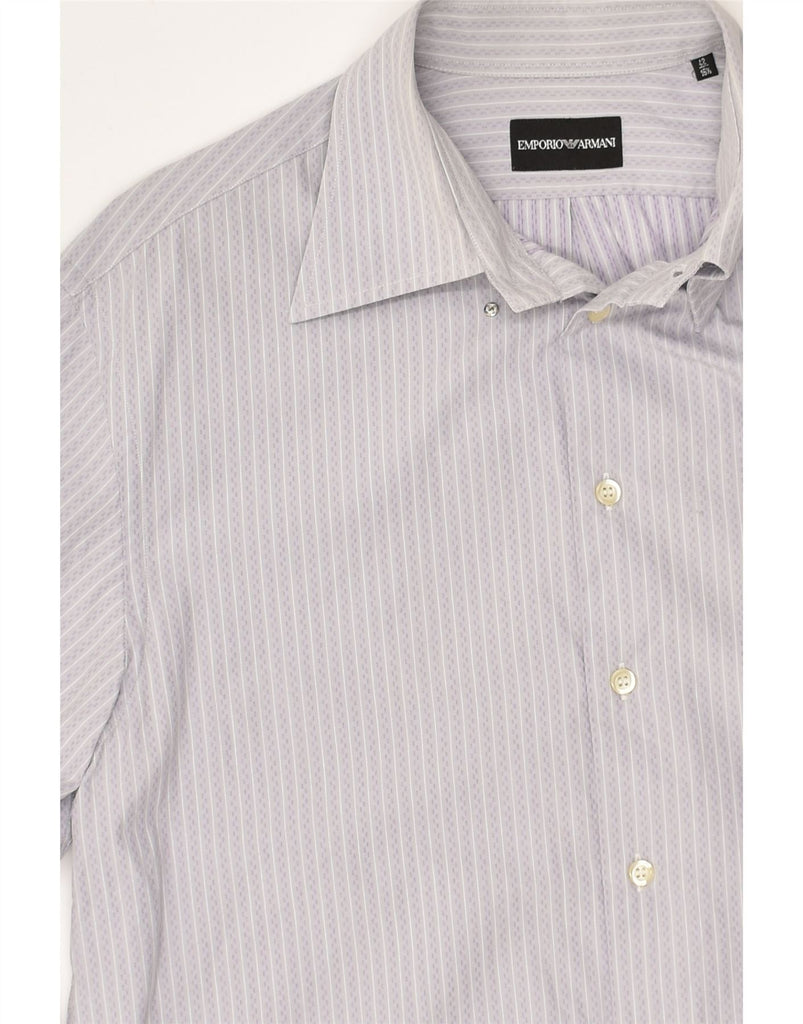 EMPORIO ARMANI Mens Shirt Size 15 1/2 42 Medium Purple Striped | Vintage Emporio Armani | Thrift | Second-Hand Emporio Armani | Used Clothing | Messina Hembry 