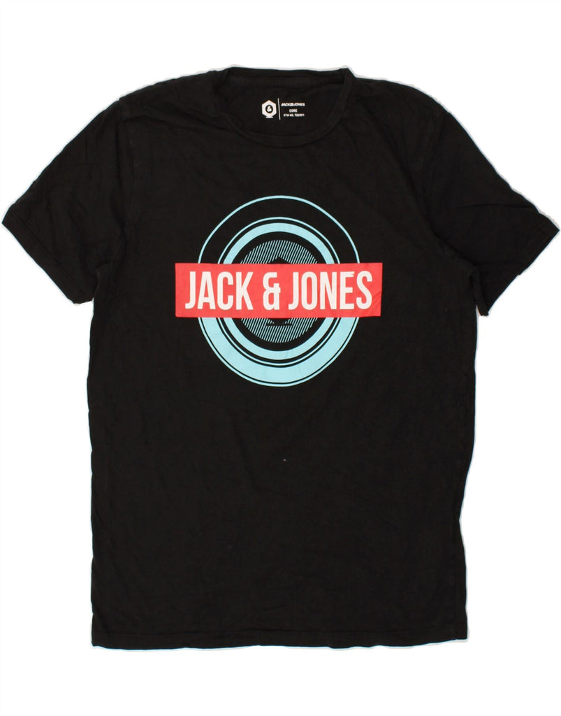 JACK & JONES Mens Graphic T-Shirt Top Large Black Cotton | Vintage Jack & Jones | Thrift | Second-Hand Jack & Jones | Used Clothing | Messina Hembry 