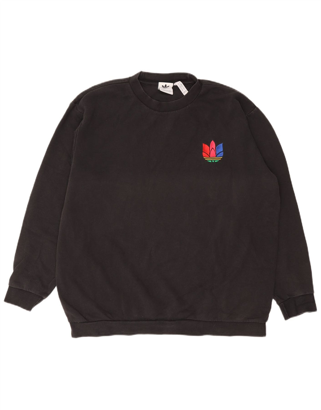 ADIDAS Mens Sweatshirt Jumper Large Black Cotton