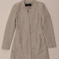 Zara Womens Open Overcoat UK 6 XS Grey Acetate