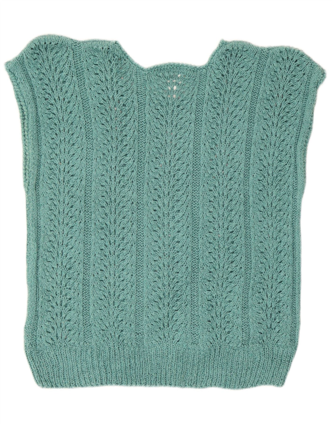 Vintage Womens Vest Tank Top UK 14 Large Green