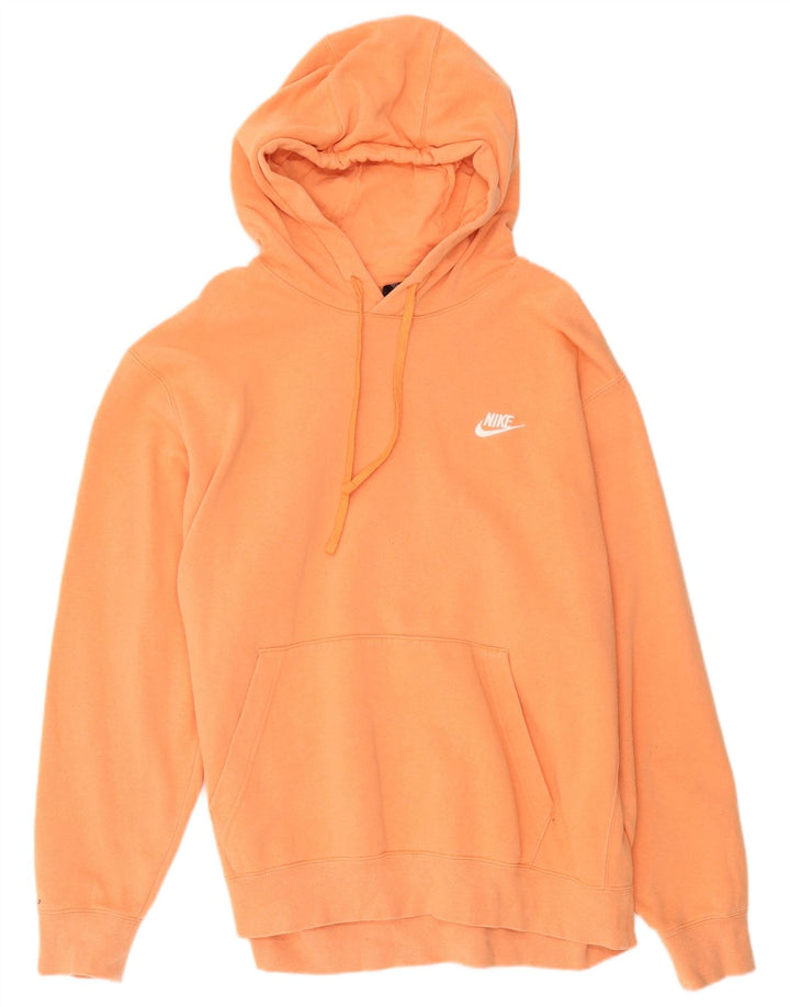 Nike Mens Hoodie Jumper XL Orange Cotton