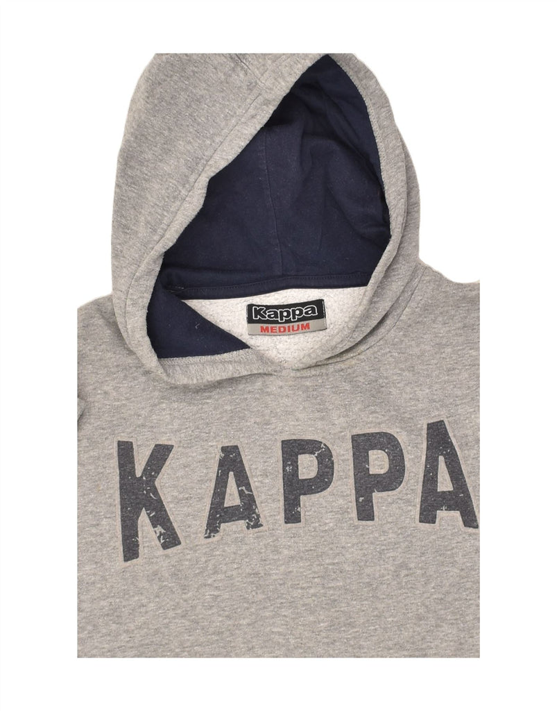 KAPPA Mens Graphic Hoodie Jumper Medium Grey Cotton | Vintage Kappa | Thrift | Second-Hand Kappa | Used Clothing | Messina Hembry 