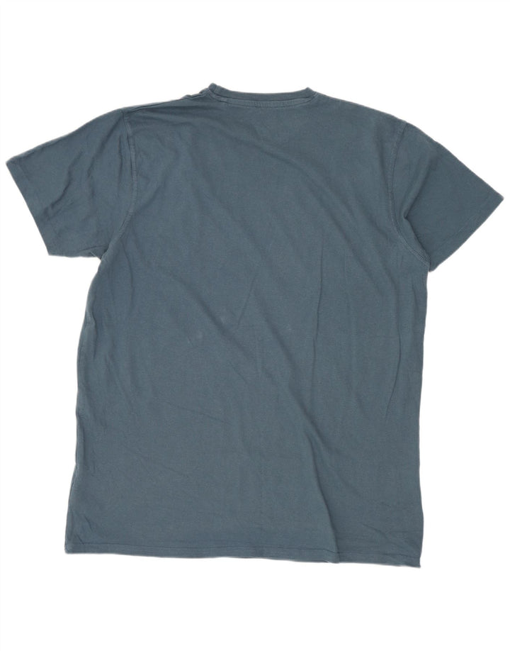 Weird Fish Mens Graphic T-Shirt Top Medium Blue Cotton