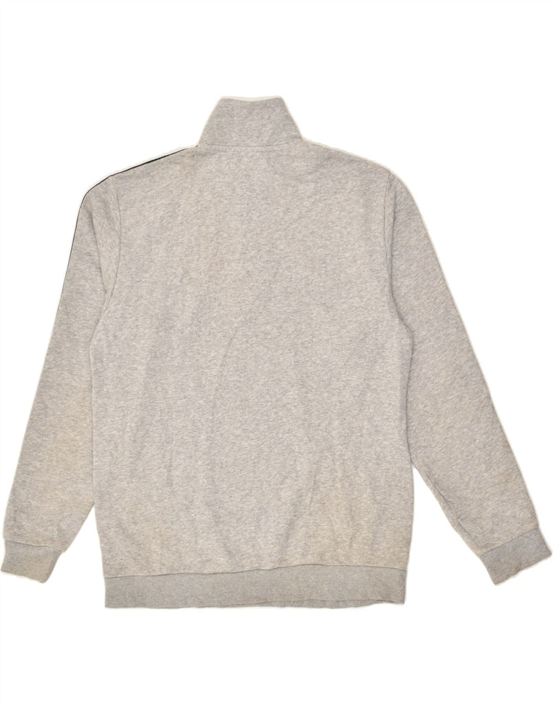 ADIDAS Mens Zip Neck Sweatshirt Jumper Medium Grey Cotton | Vintage Adidas | Thrift | Second-Hand Adidas | Used Clothing | Messina Hembry 