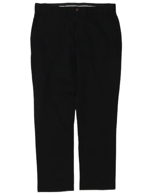 Crew Clothing Mens Straight Chino Trousers W34 L30 Black Cotton