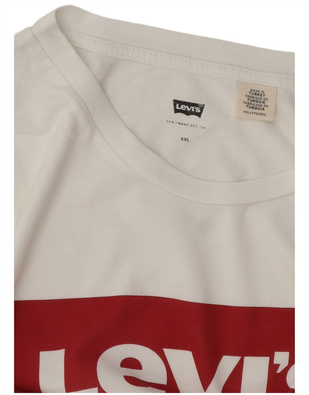 Levi's Mens Graphic T-Shirt Top 2XL White