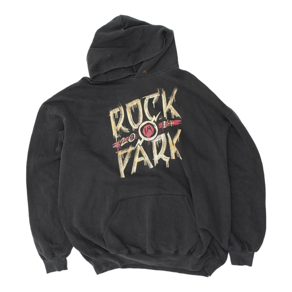 Rock Im Park 2014 Mens Black Pullover Hoodie | German Music Festival VTG | Vintage Messina Hembry | Thrift | Second-Hand Messina Hembry | Used Clothing | Messina Hembry 