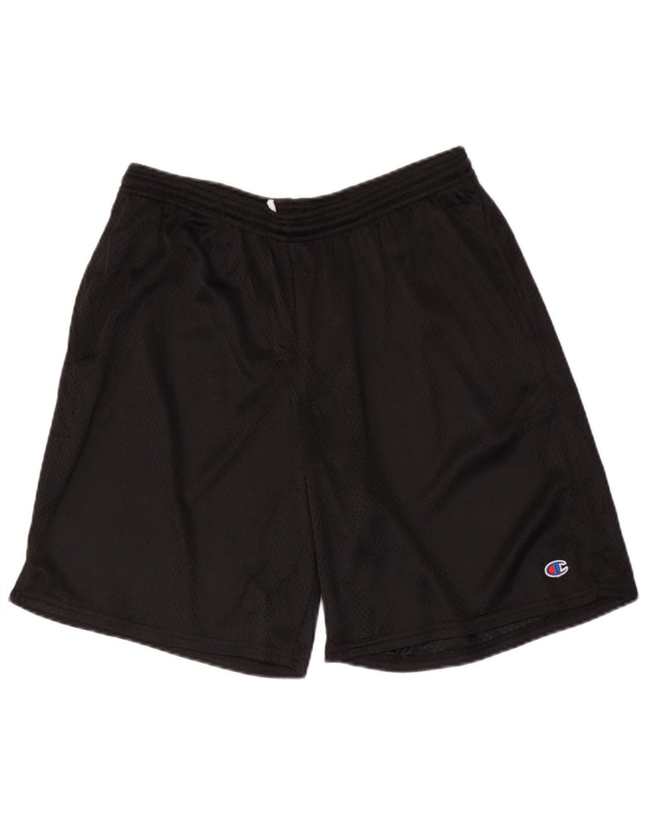CHAMPION Mens Sport Shorts Large  Black Polyester