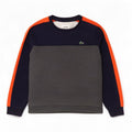 Lacoste Mens Sweatshirt Jumper Size 8 3XL Grey Colourblock Cotton