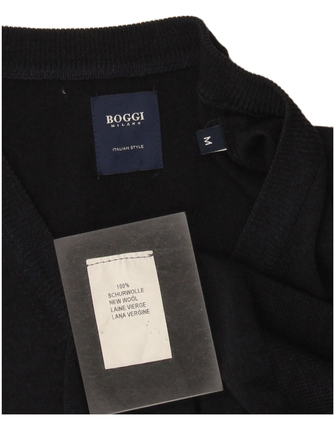 Boggi Mens Vest Tank Top Medium Navy Blue Wool
