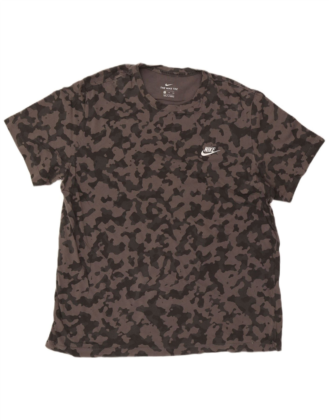 Nike Mens T-Shirt Top 2XL Grey Camouflage Cotton