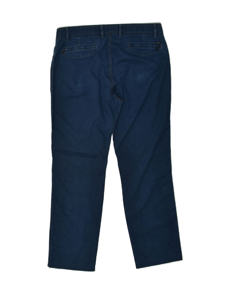 BUGATTI Mens Straight Casual Trousers IT 54 2XL W36 L30 Navy Blue Cotton | Vintage Bugatti | Thrift | Second-Hand Bugatti | Used Clothing | Messina Hembry 