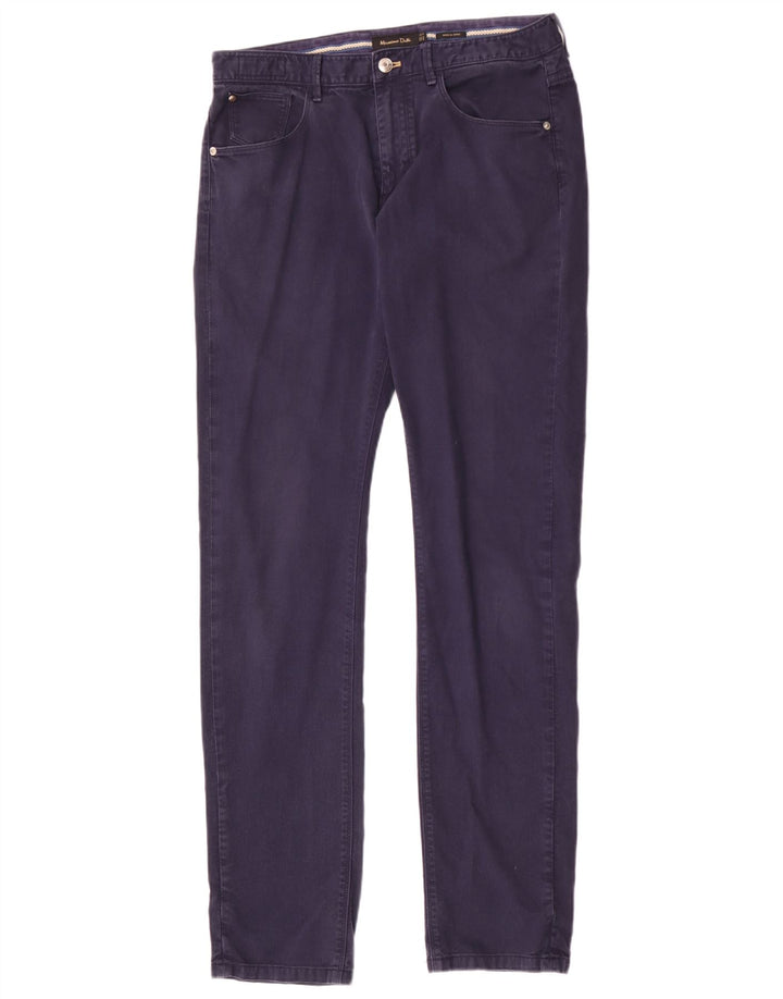 Massimo Dutti Mens Slim Casual Trousers EU 40 Medium W31 L34 Navy Blue