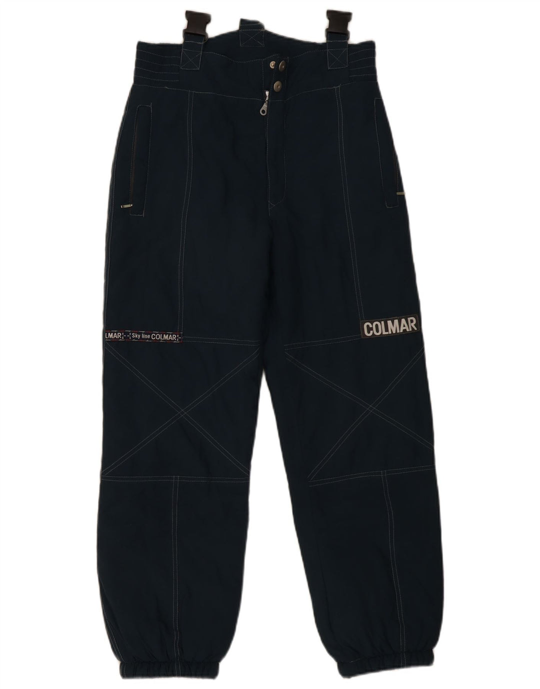 Colmar Womens Graphic Joggers Ski Trousers EU 38 Medium Navy Blue