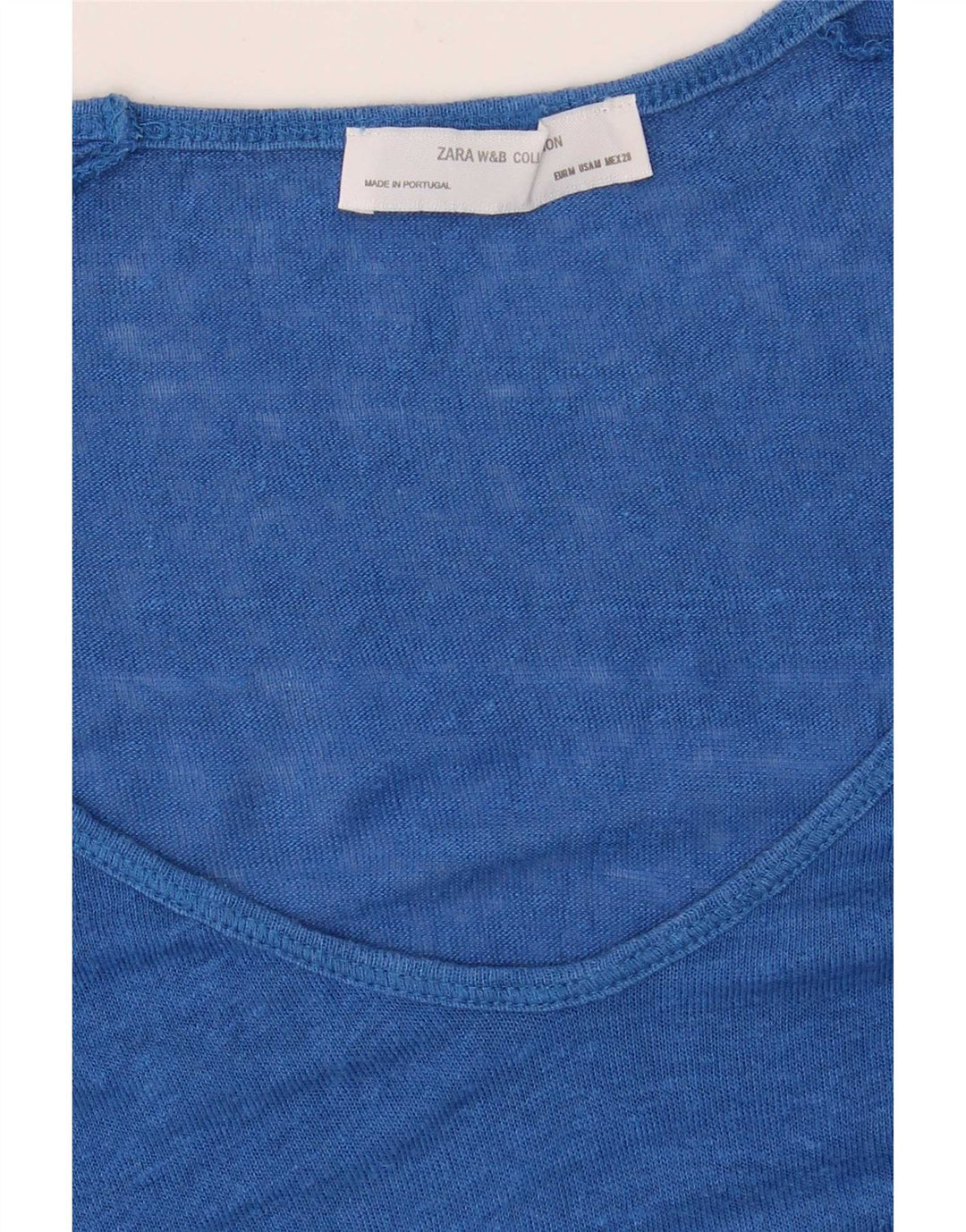 Zara Womens Asymmetric Tunic Top UK 12 Medium Blue