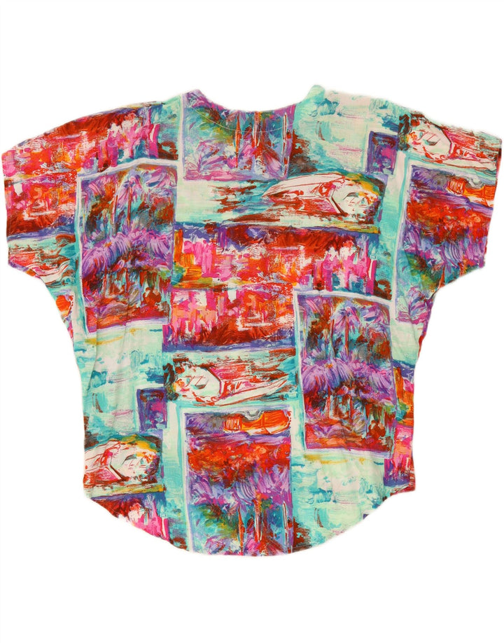 VINTAGE Womens Abstract Pattern Shirt Blouse UK 20 2XL Multicoloured Vintage Vintage and Second-Hand Vintage from Messina Hembry 