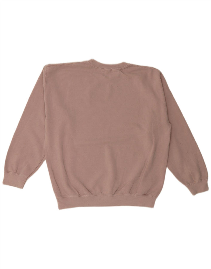 Topshop Womens Oversized Sweatshirt Jumper UK 16 Large Pink Polyester