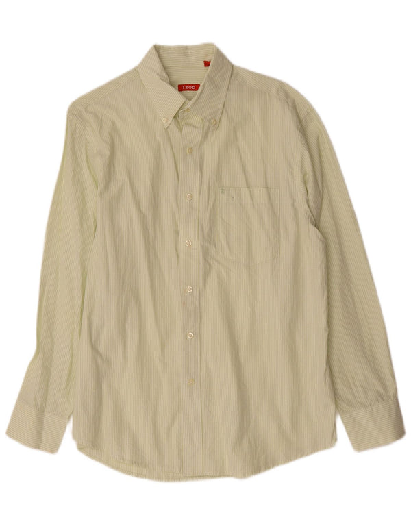 Izod Mens Shirt Medium Green Check Cotton