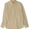 Izod Mens Shirt Medium Green Check Cotton