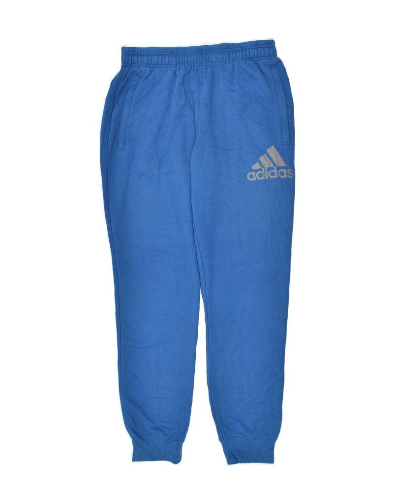 ADIDAS Mens Graphic Tracksuit Trousers Joggers Medium Blue Cotton | Vintage Adidas | Thrift | Second-Hand Adidas | Used Clothing | Messina Hembry 