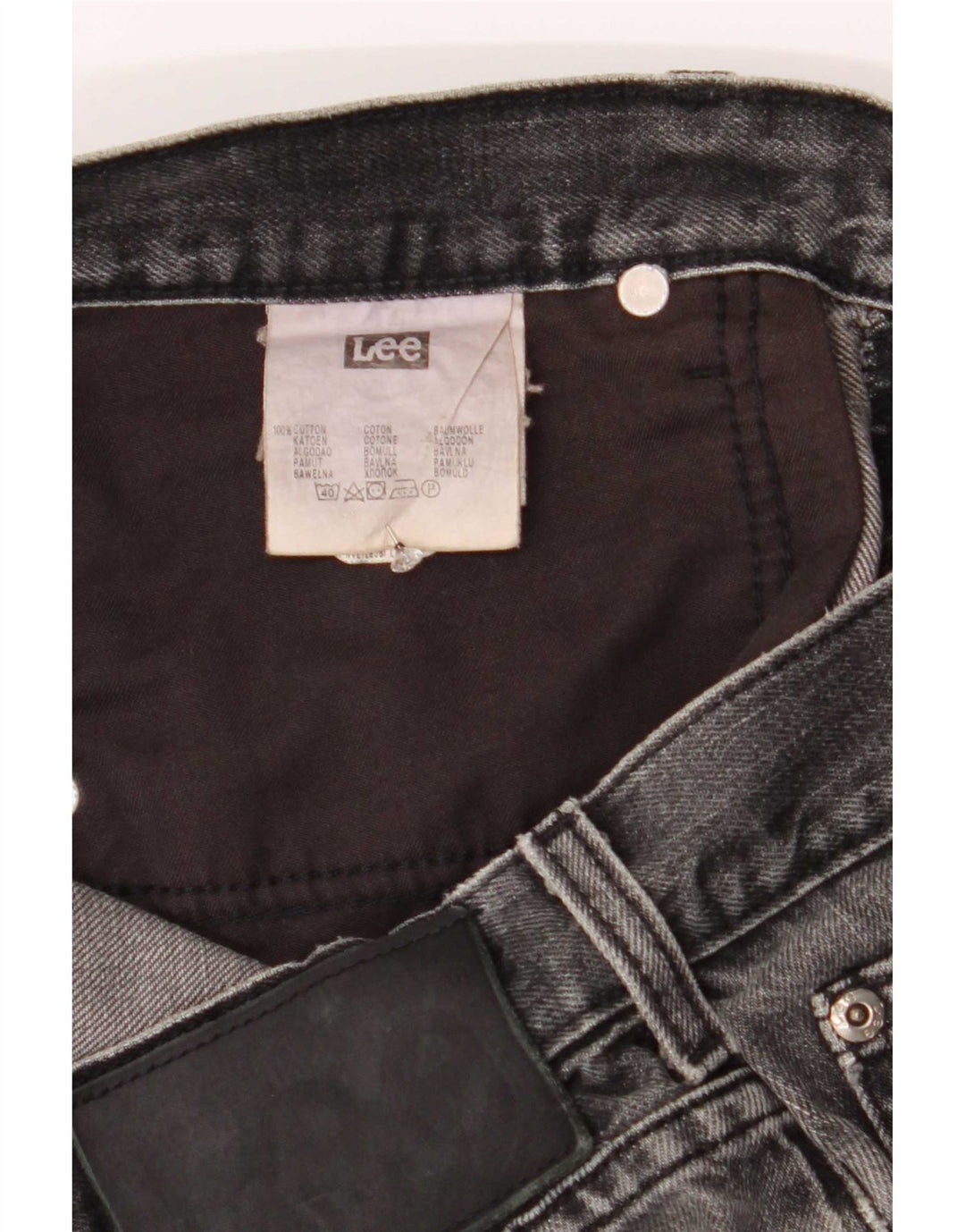 Lee Mens Blake Straight Jeans W34 L32 Grey Cotton