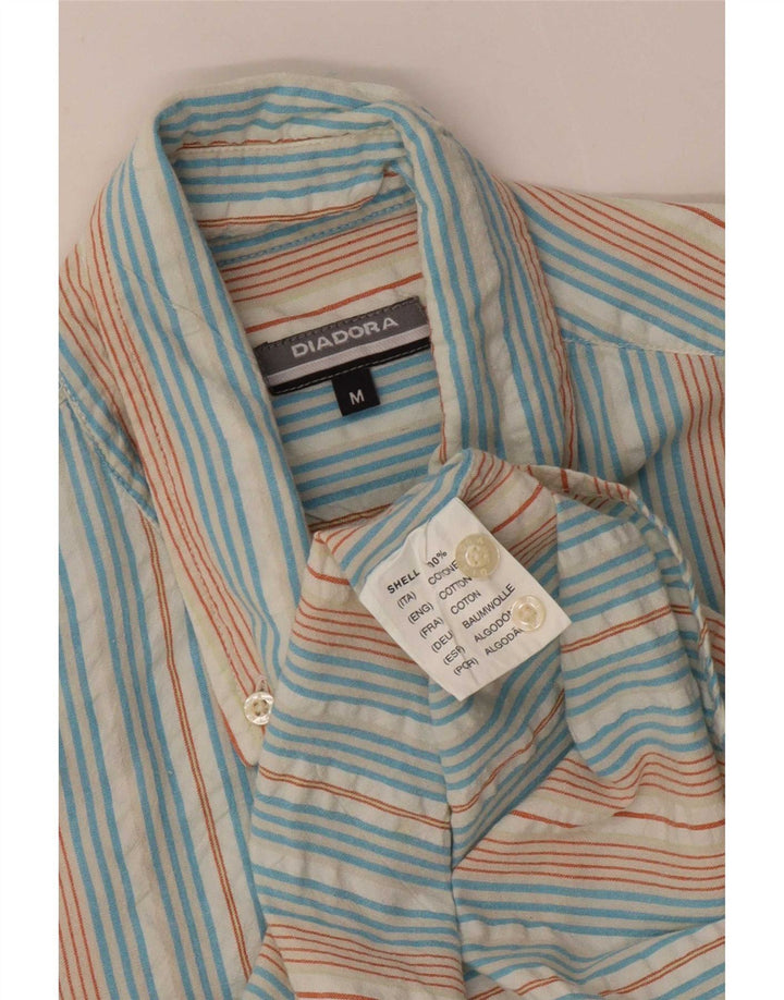 Diadora Mens Shirt Medium Multicoloured Striped Cotton
