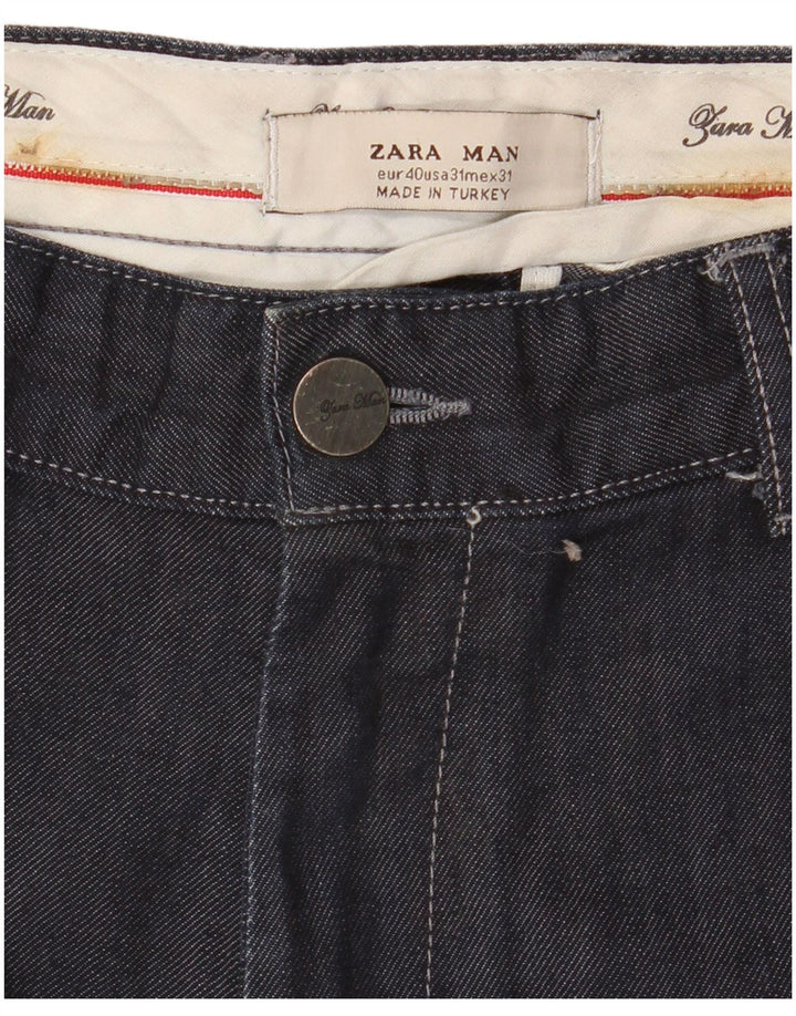 Zara Mens Straight Jeans EU 40 Medium W31 L34 Navy Blue