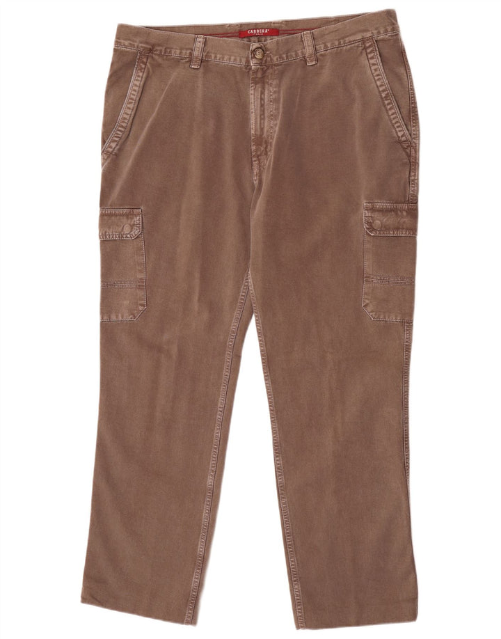 Carrera Mens Regular Fit Cargo Trousers W40 L30 Brown Cotton