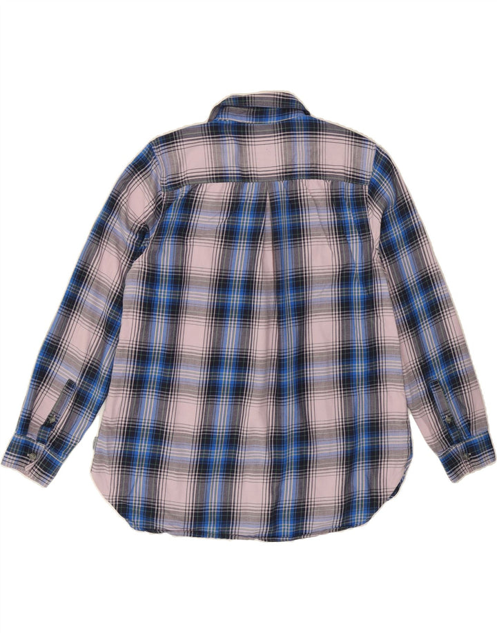 EDDIE BAUER Womens Classic Fit Flannel Shirt UK 16 Large Blue Check Vintage Eddie Bauer and Second-Hand Eddie Bauer from Messina Hembry 
